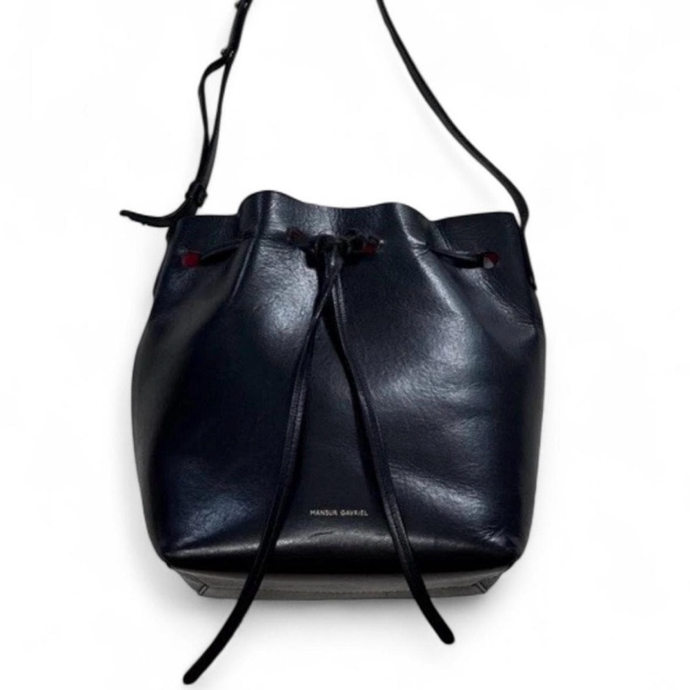 Mansur Gavriel Navy Leather Crossbody Bag